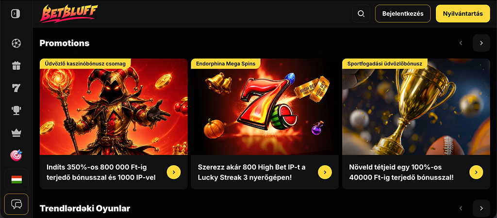 Betbluff, főszerepben az ingyen játékok