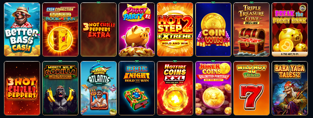 Millioner Casino, Elérhető ingyen kaszinó játékok