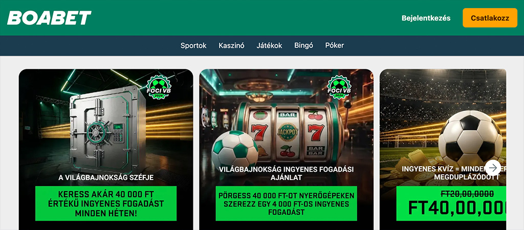 BoaBet Casino, bónuszok és promóciók 2026