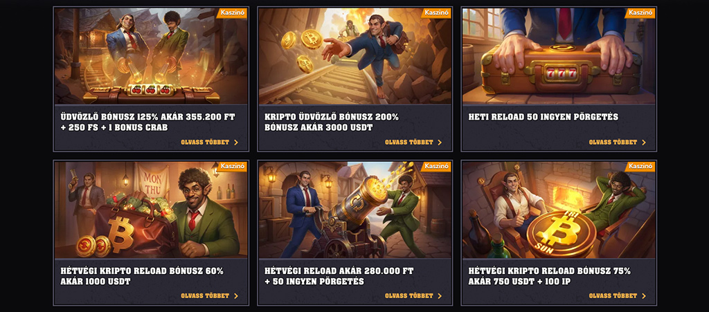 ingyenes pörgetés, bonus crab üdvözlő bónusz