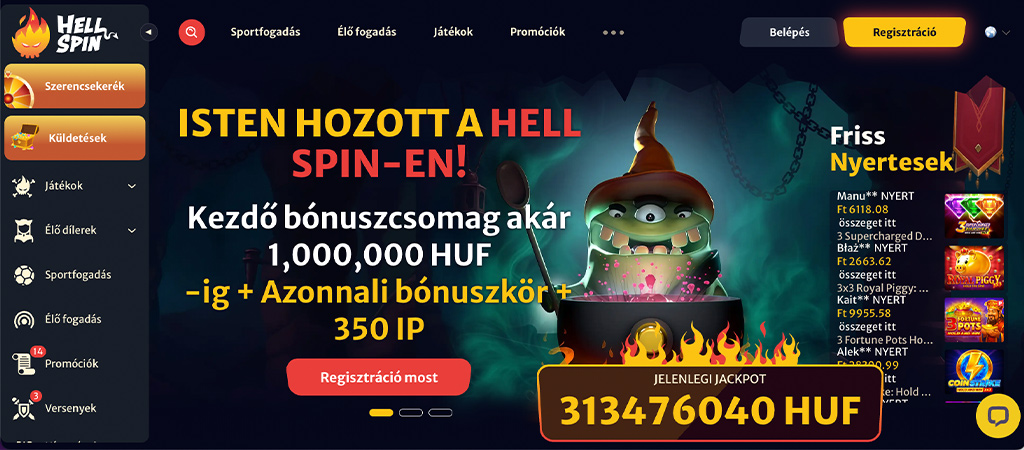 Hellspin modern kaszinóélmény, mobil kaszinó