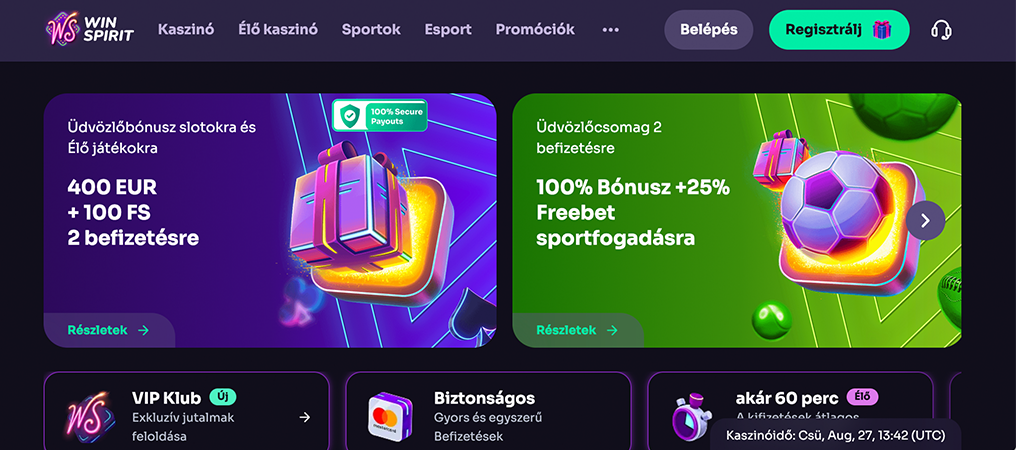 Ingyen kaszinó játékok egy helyen, online kaszinó